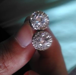 Brand New silver diamond earrings